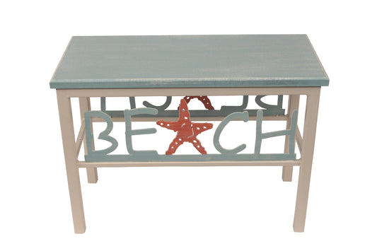 24" Beach Starfish  Bench - Coast Lamp Shop