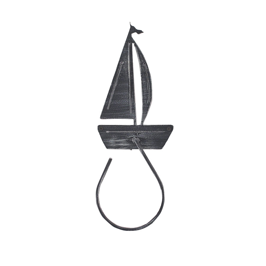 Sailboat Iron Hand Towel Holder - Coast Lamp Shop