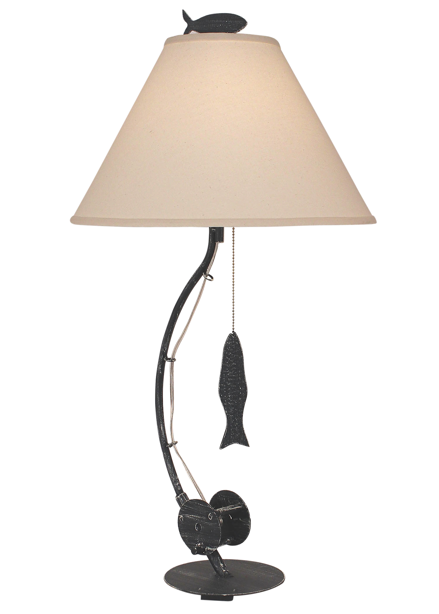 Weathered Navy Sea Fishing Pole Table lamp - Coast Lamp Shop