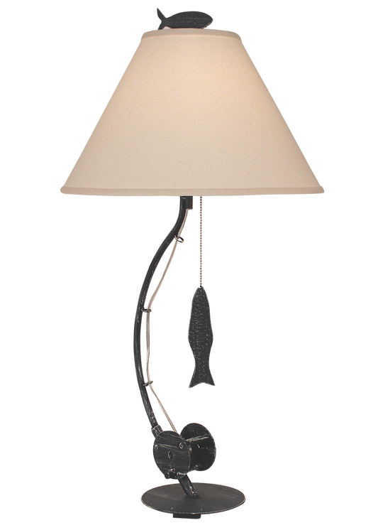 Weathered Navy Sea Fishing Pole Table lamp - Coast Lamp Shop