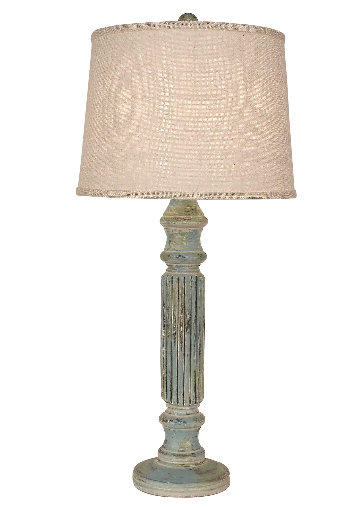 Shabby Summer Ribbed Table Lamp - Coast Lamp Shop