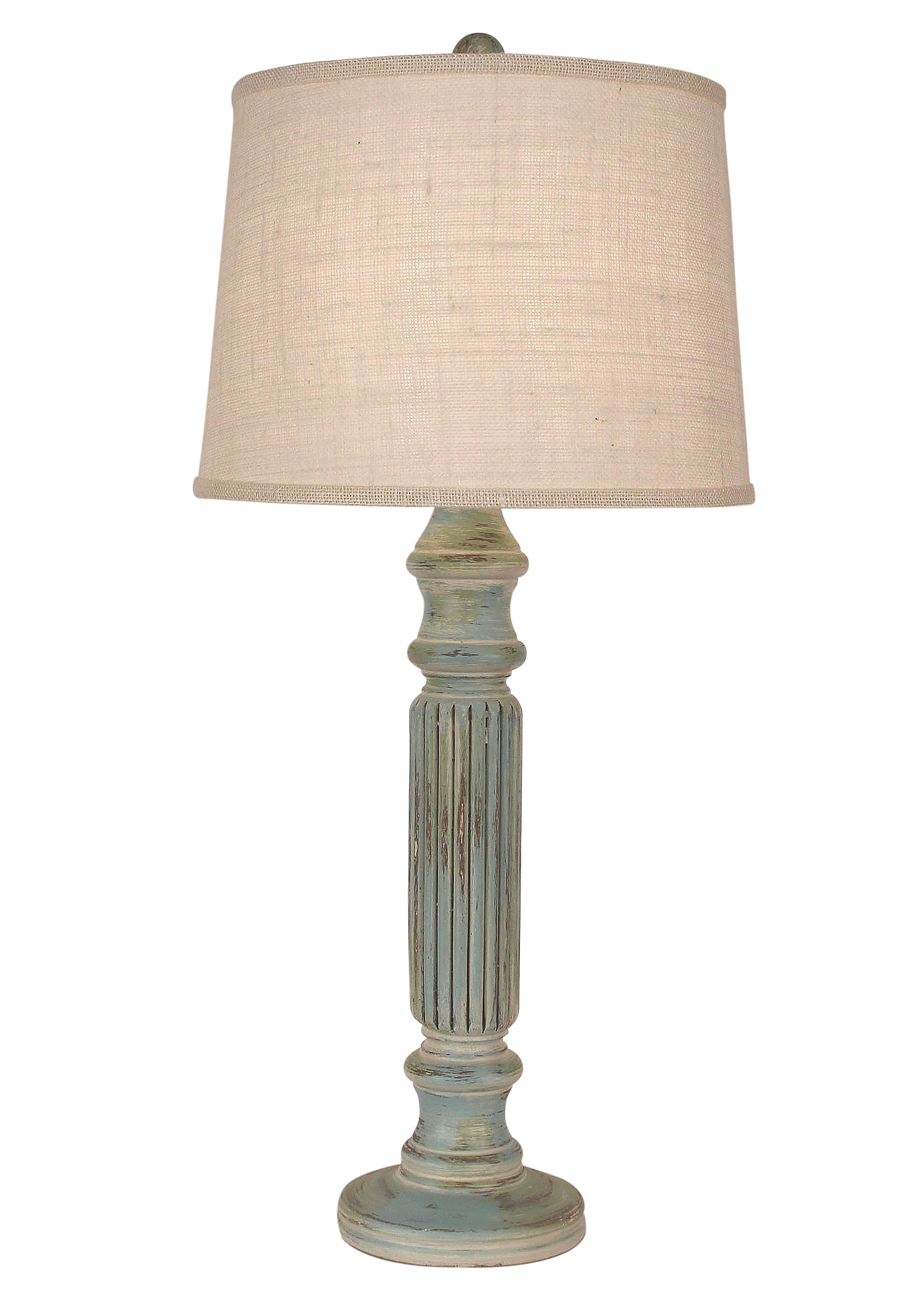 Shabby Summer Ribbed Table Lamp - Coast Lamp Shop