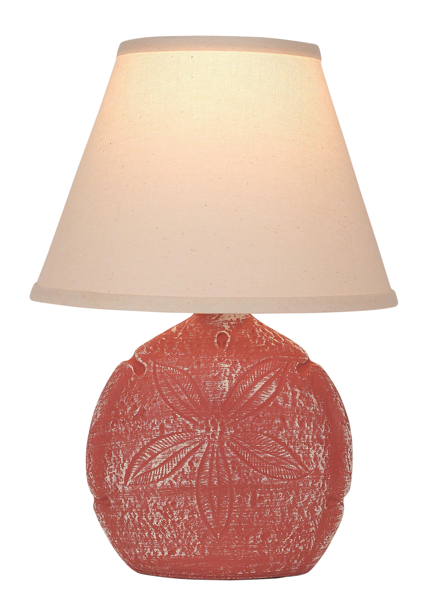 Weathered Coral Sand Dollar Accent Lamp - Coast Lamp Shop