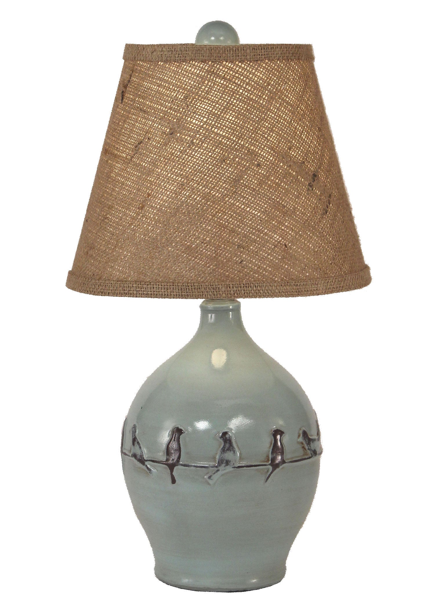 Distressed Atlantic Grey Birds on a Branch Accent Lamp - Coast Lamp Shop