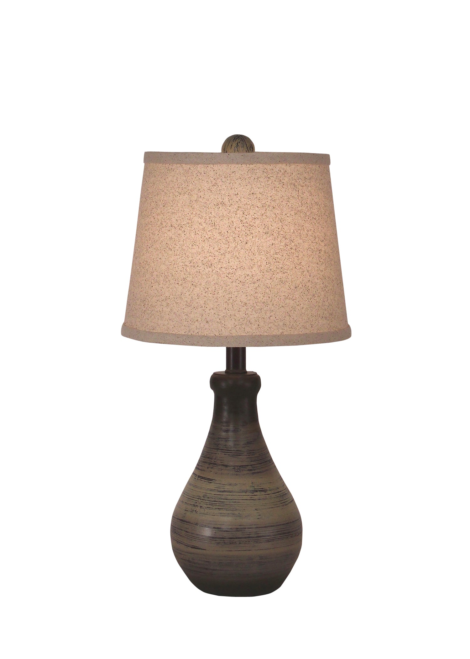 Earthstone Small Eggplant Clay Table Lamp - Coast Lamp Shop