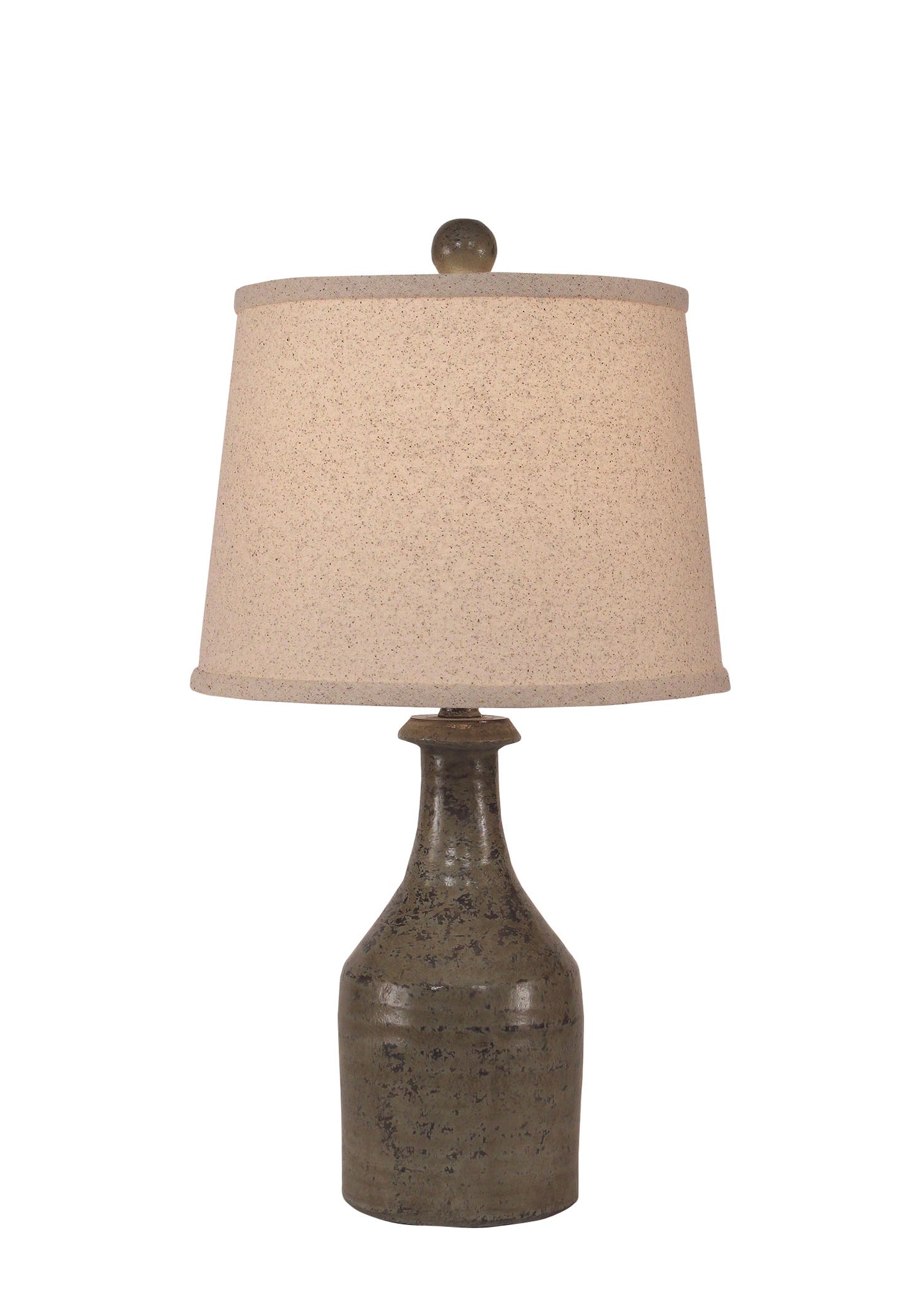 Tarnished Pale Grey Small Clay Jug Table Lamp - Coast Lamp Shop