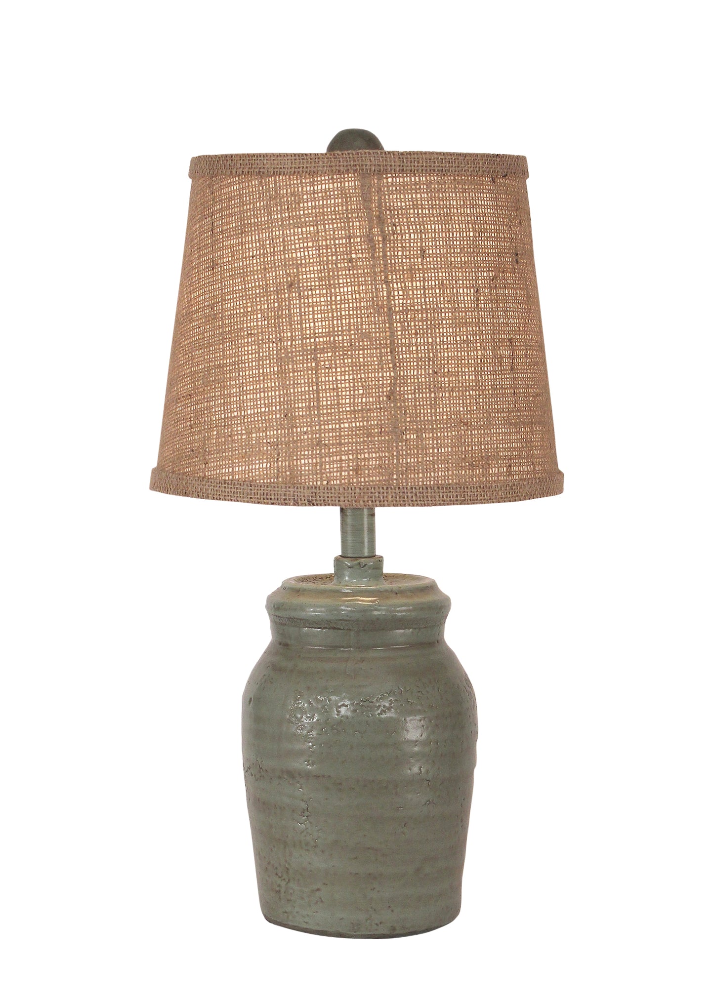 Atlantic Grey Glazed Honey Jar Table Lamp - Coast Lamp Shop