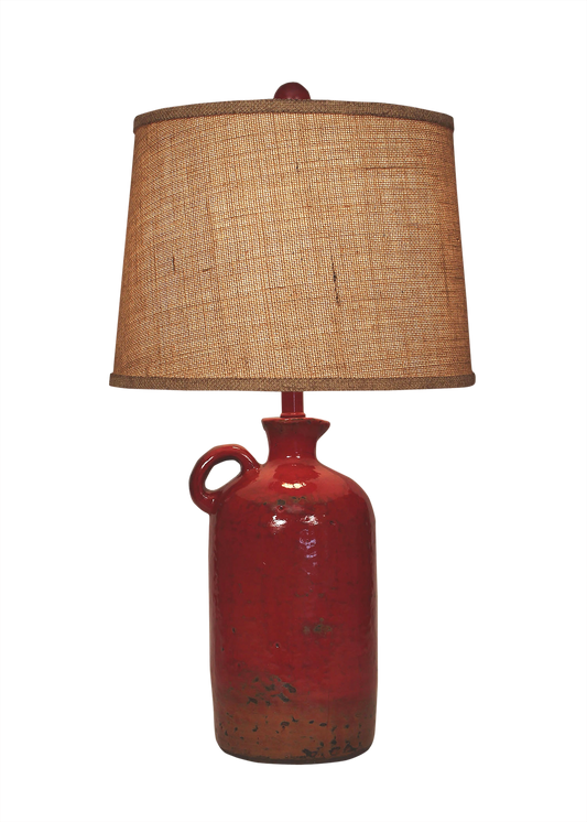 Firebrick Textured 1-Handle Whiskey Jug - Coast Lamp Shop