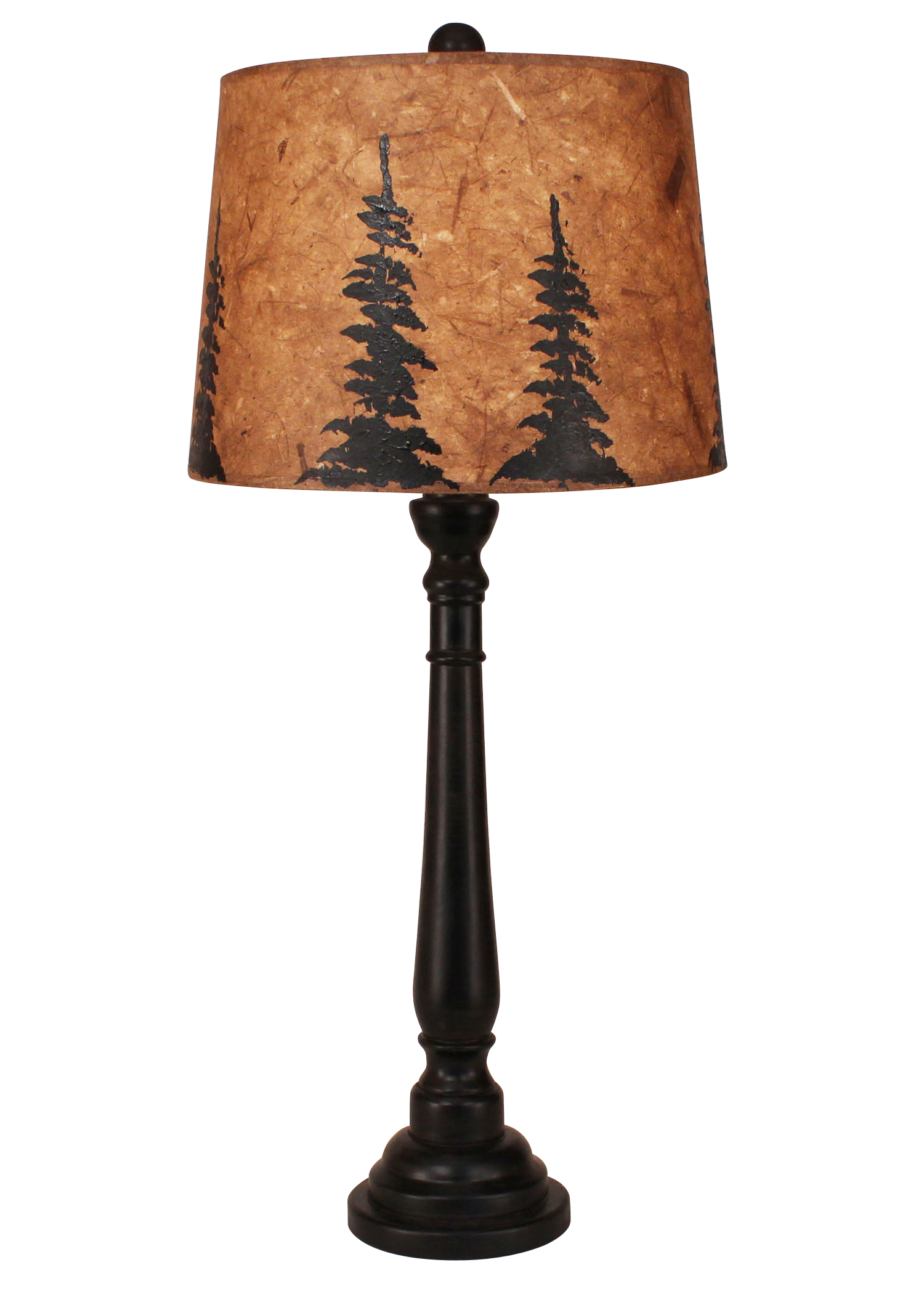 Kodiak Round Buffet Table Lamp- Pine Tree Shade - Coast Lamp Shop