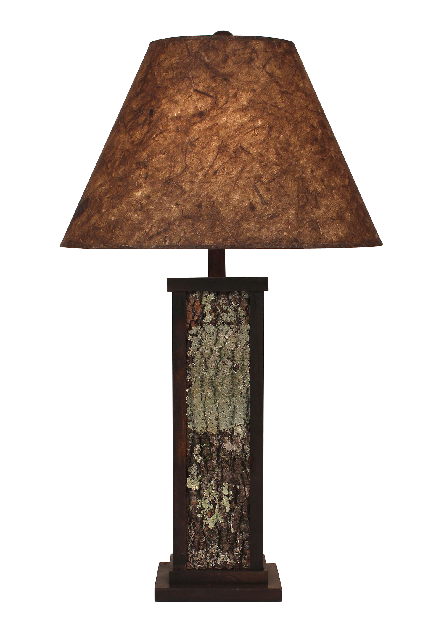 Aspen Poplar Bark with Wood Accent Table Lamp-Woodchip Shade - Coast Lamp Shop