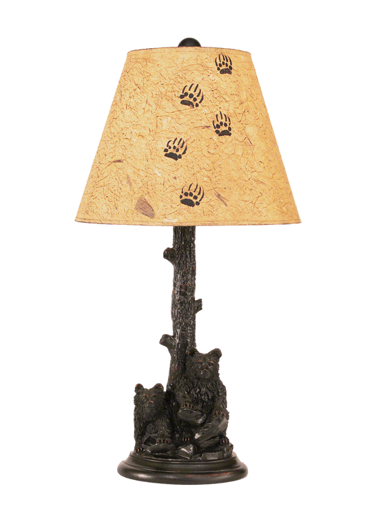 2 Bear Cubs in Tree Table Lamp - Coast Lamp Shop