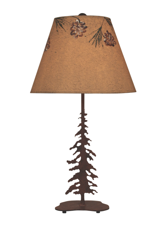 Charred Pounced Single Feather Tree Table Lamp