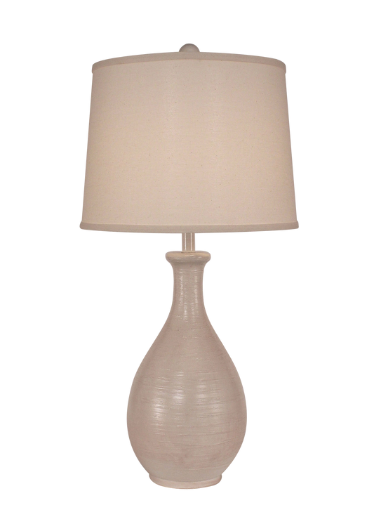 Antique Light Nude Ridged Tear Drop - Coast Lamp Shop