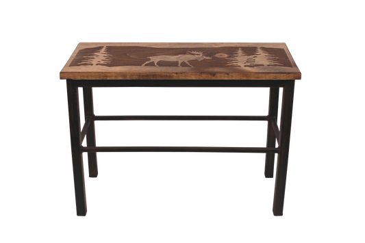 24" Moose Scene Bench - Coast Lamp Shop