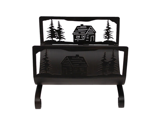 Cabin Scene Wood Holder - Coast Lamp Shop